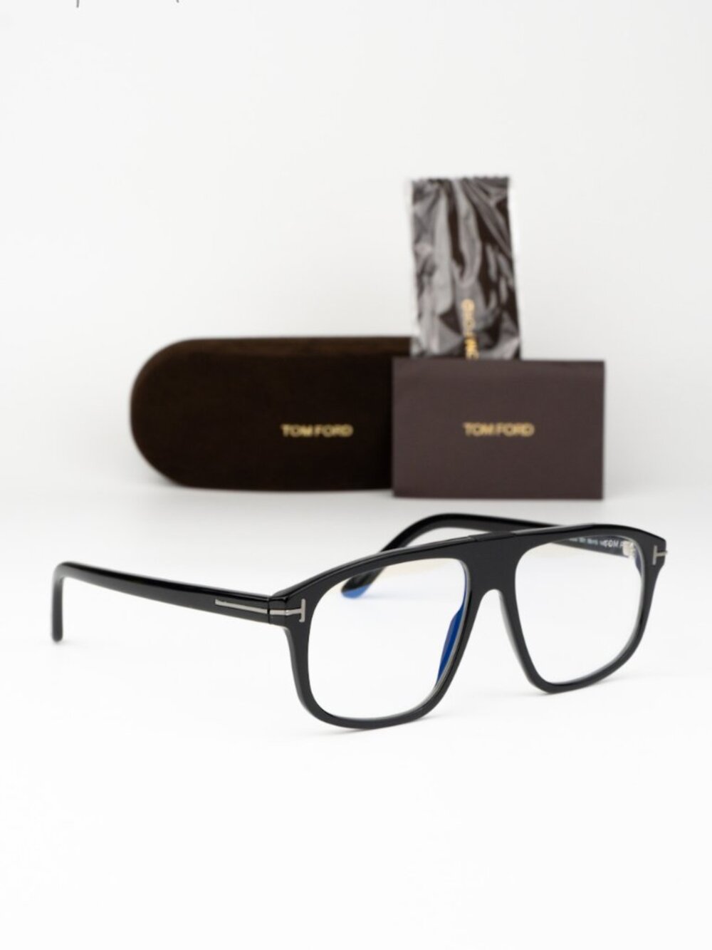 Tom Ford Women Eyeglasses Black Aviator FT5901-B-N 001 NEW AUTHENTIC
